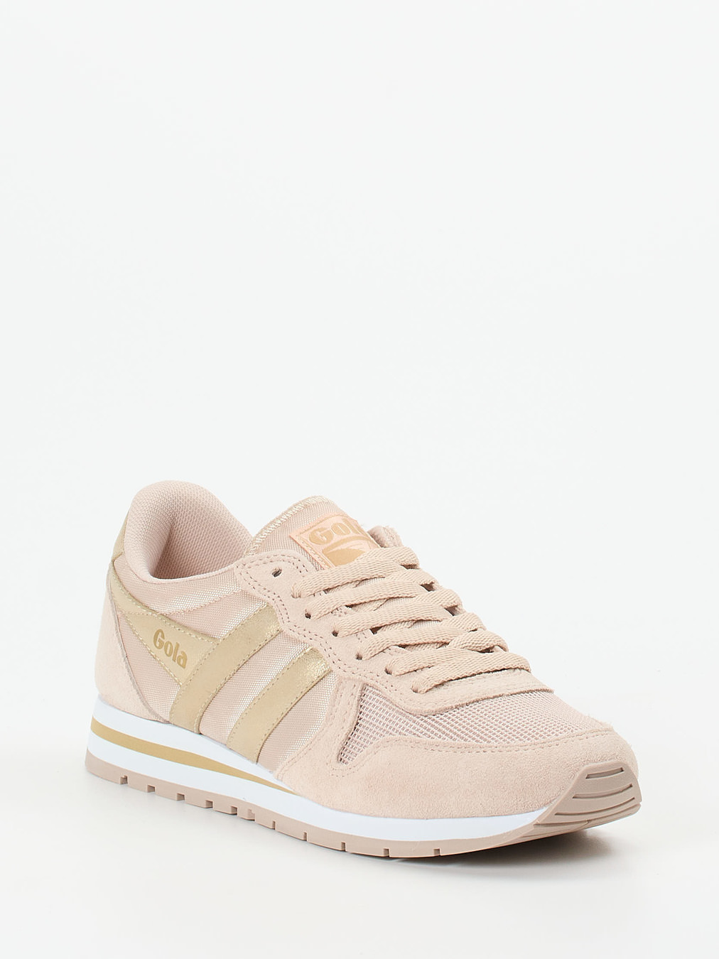 Gola – Retro-Sneaker aus Textil und Veloursleder Beige