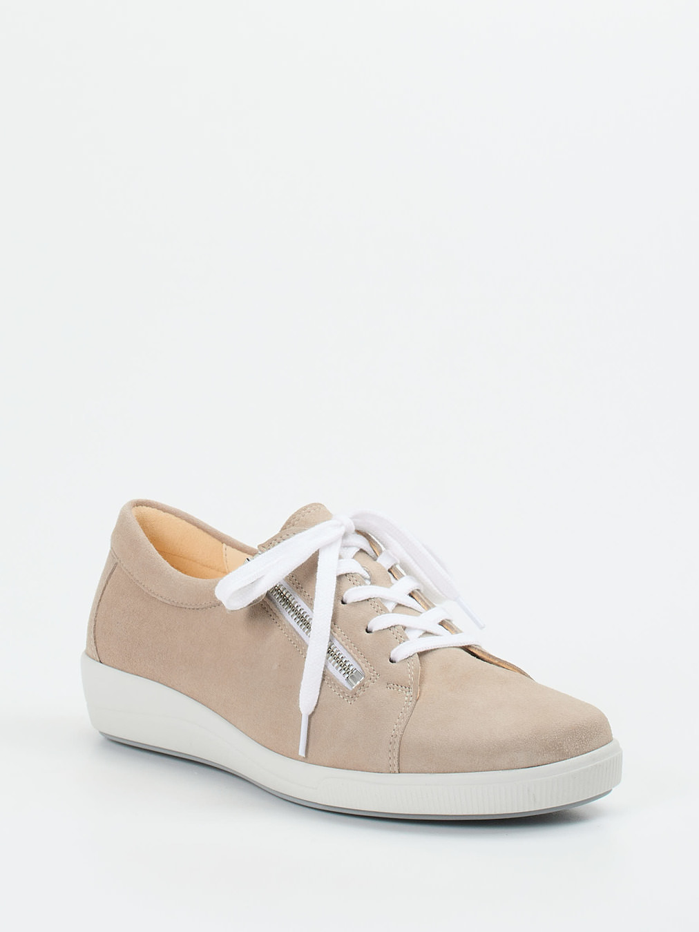 Christian Dietz – Komfort-Sneaker aus Veloursleder beige