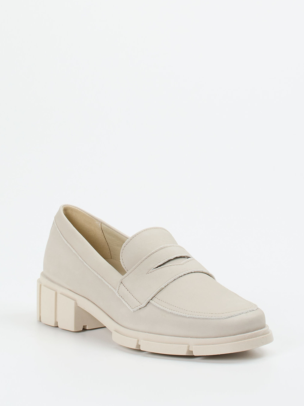 Solidus – Chunky Loafer aus Nubukleder Cremebeige