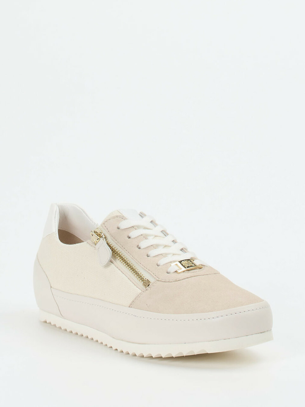 Hassia – Schnürschuh aus Veloursleder Beige