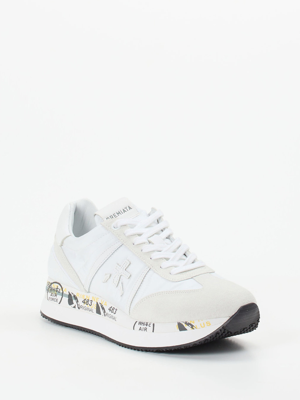 Premiata – Sneaker aus Veloursleder Offwhite