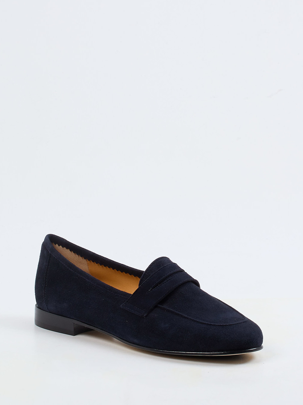 Truman's – Penny Loafer aus Veloursleder dunkelblau