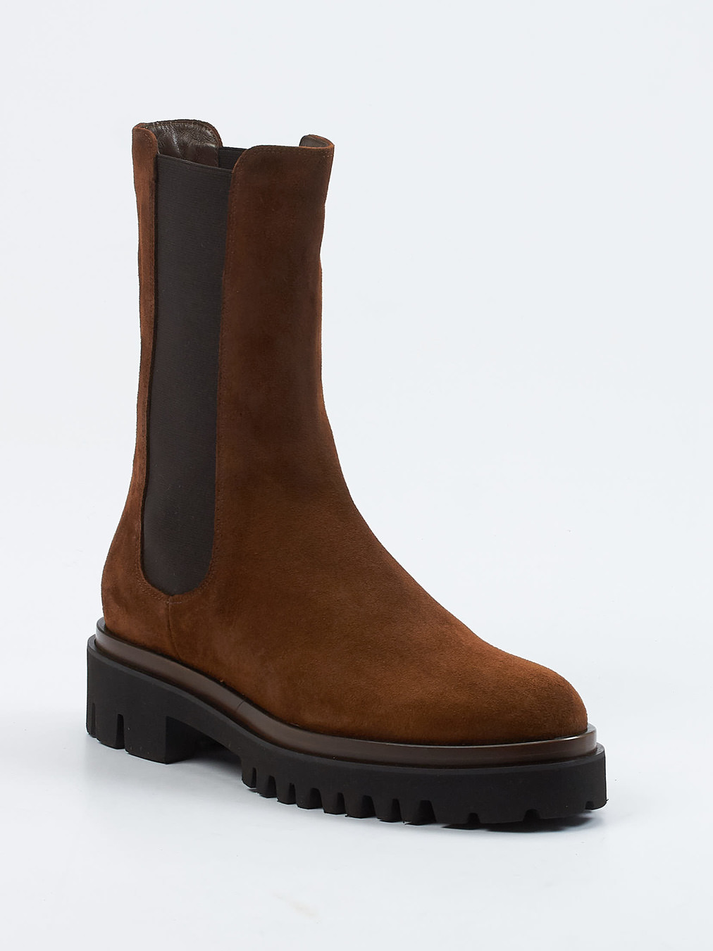 Truman's – Chelsea Boots aus Veloursleder schokobraun