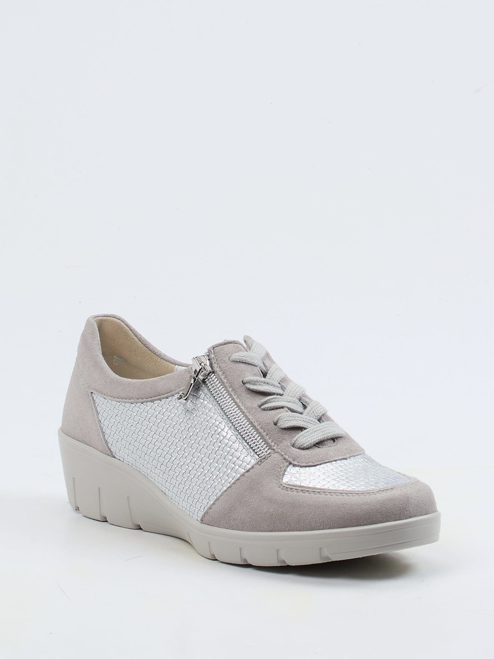 Semler – Komfort-Sneaker aus Veloursleder grau