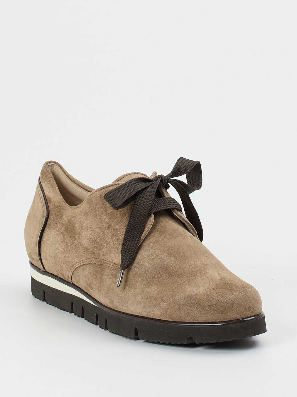 Hassia – Komfort-Halbschuh aus Veloursleder Sandbeige