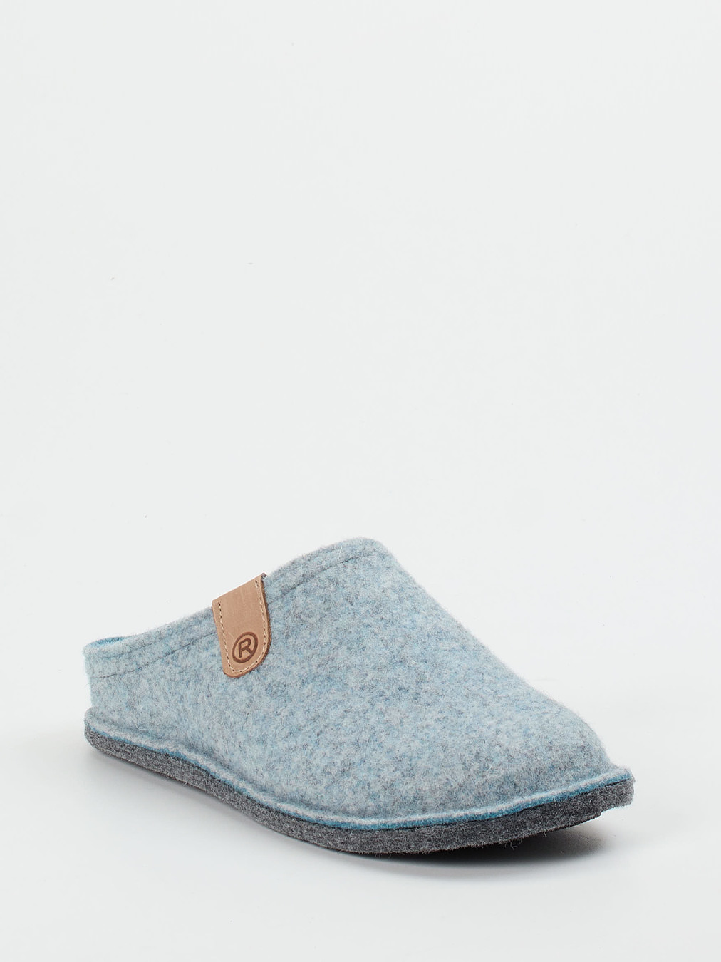 Rohde – Pantoffeln aus Filz in Hellblau-Melange