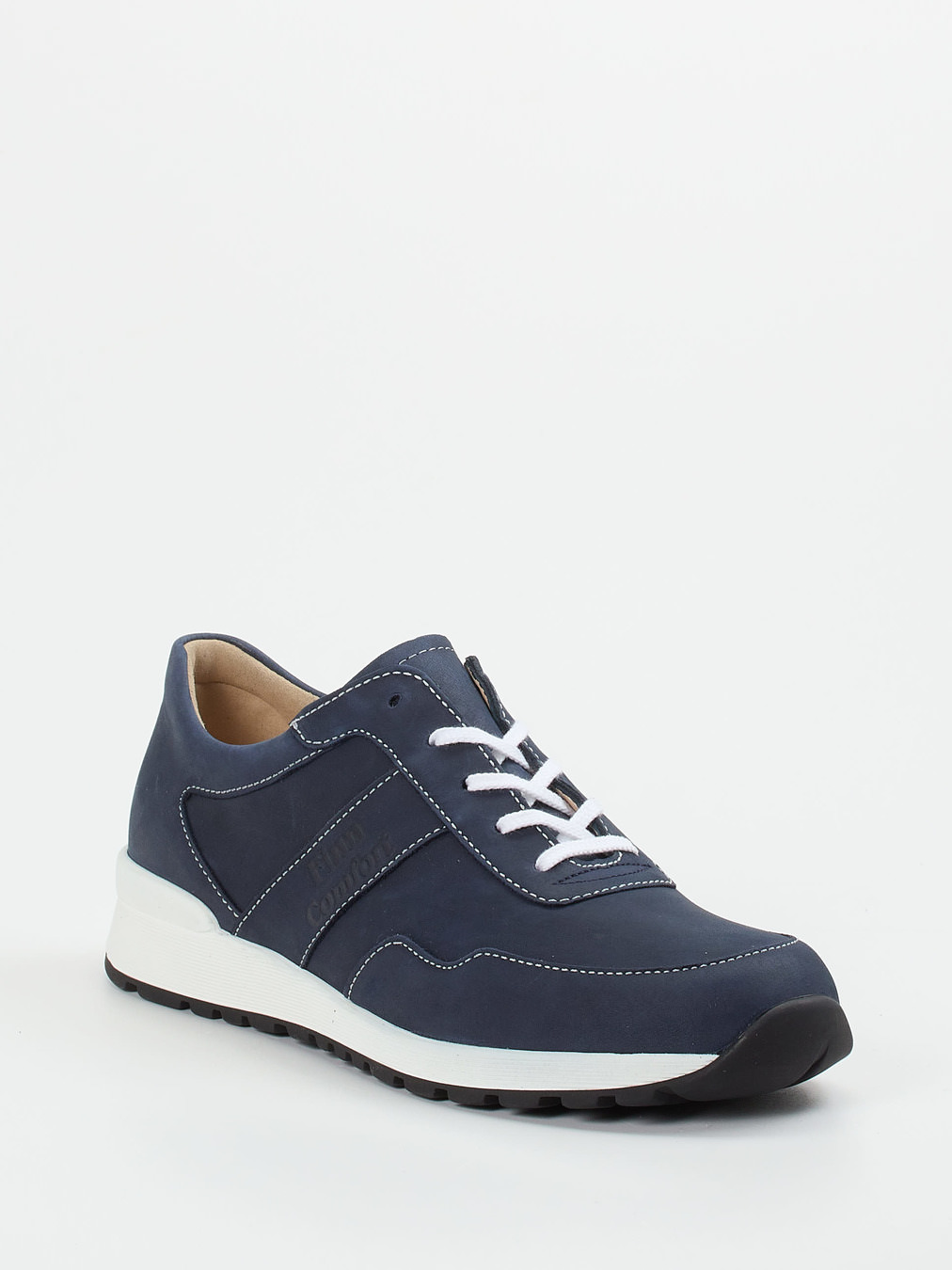 Finn Comfort – Komfort-Sneaker aus Nubukleder Dunkelblau