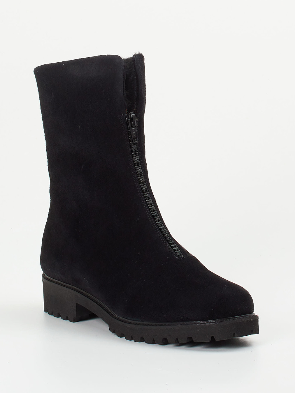 Mannori – Stiefelette aus Veloursleder Schwarz