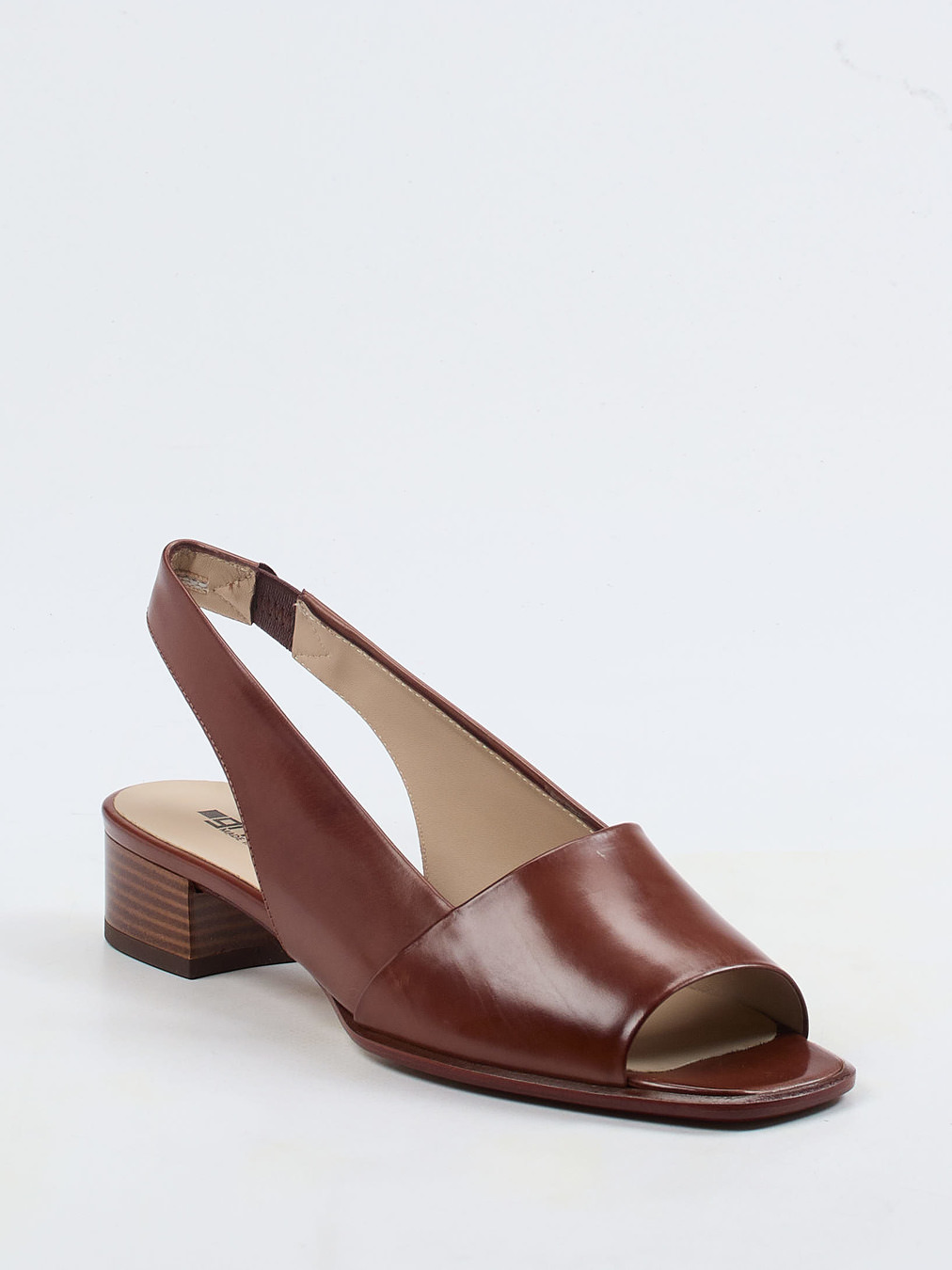 Gritti – Slingback-Sandalen aus Kalbleder Cognacbraun