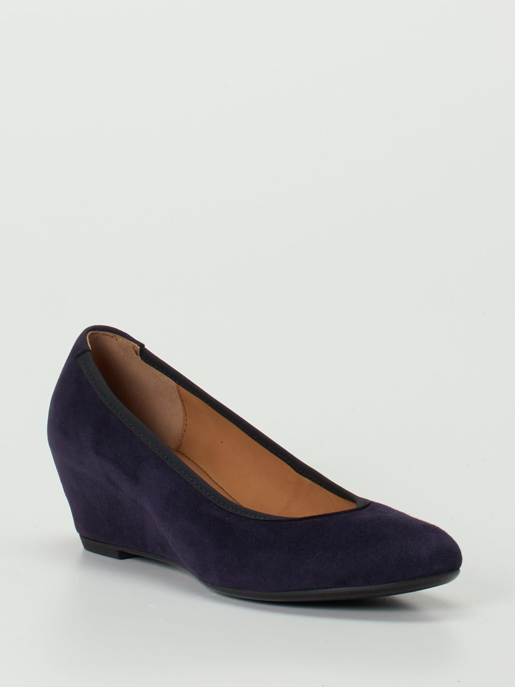 Gabor – Keilpumps aus Veloursleder Dunkelviolett