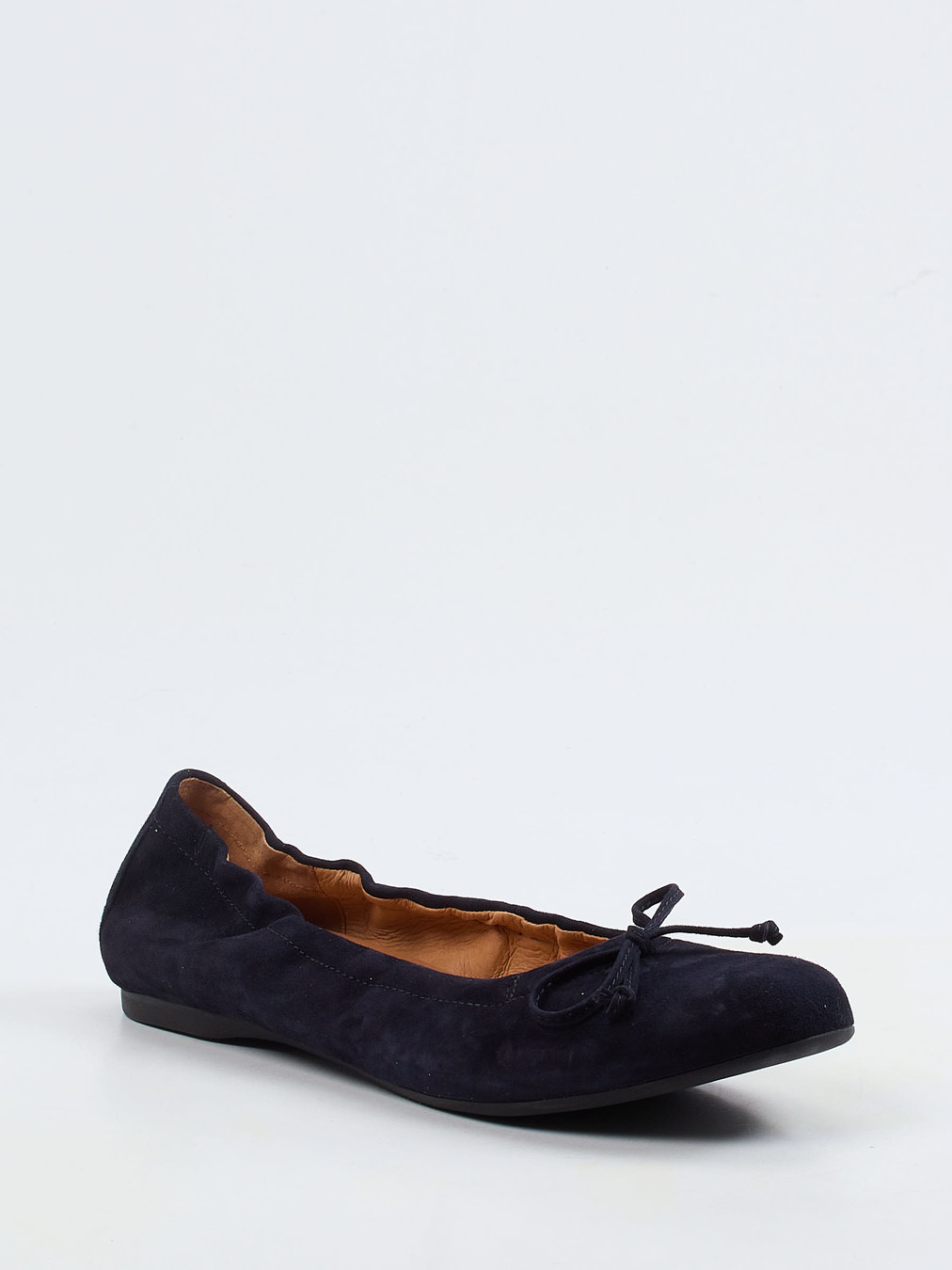 Gabor – Ballerinas aus Veloursleder in Dunkelblau