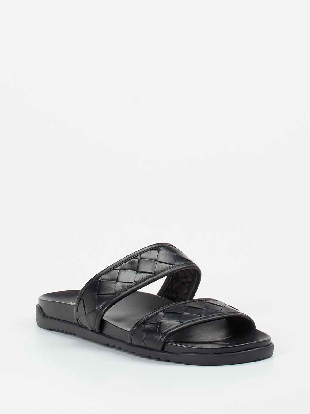 Konstantin Starke – Sandalen aus Flechtleder Schwarz