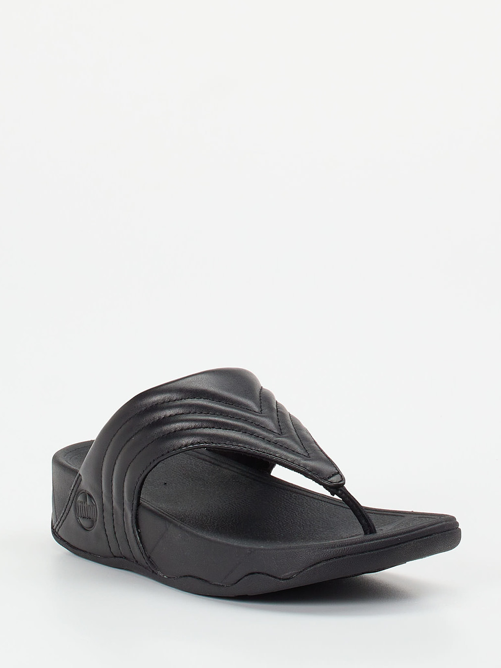 FitFlop – Zehentrenner aus Kalbleder schwarz