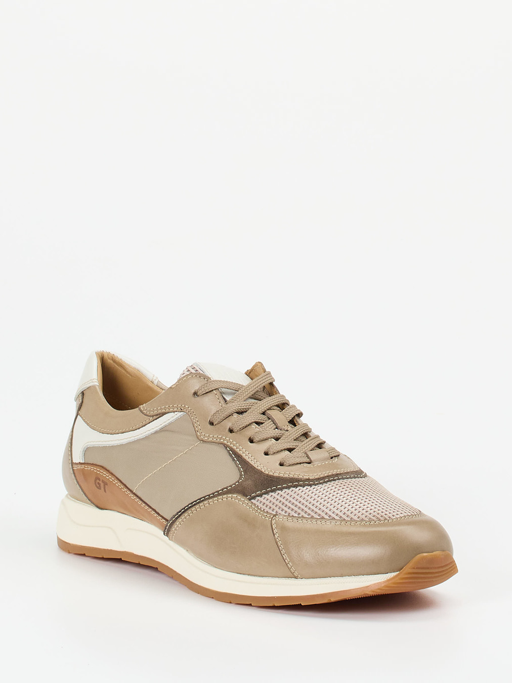 Galizio Torresi – Sneaker aus Kalbleder in Taupe