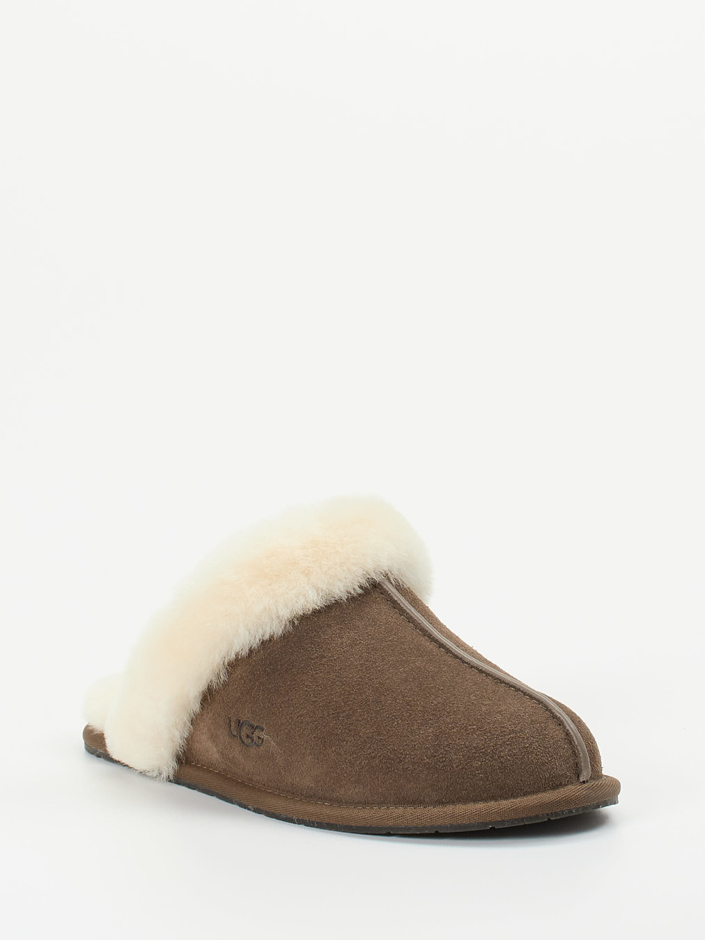 UGG – Pantoffeln aus Veloursleder mit Lammfellfutter