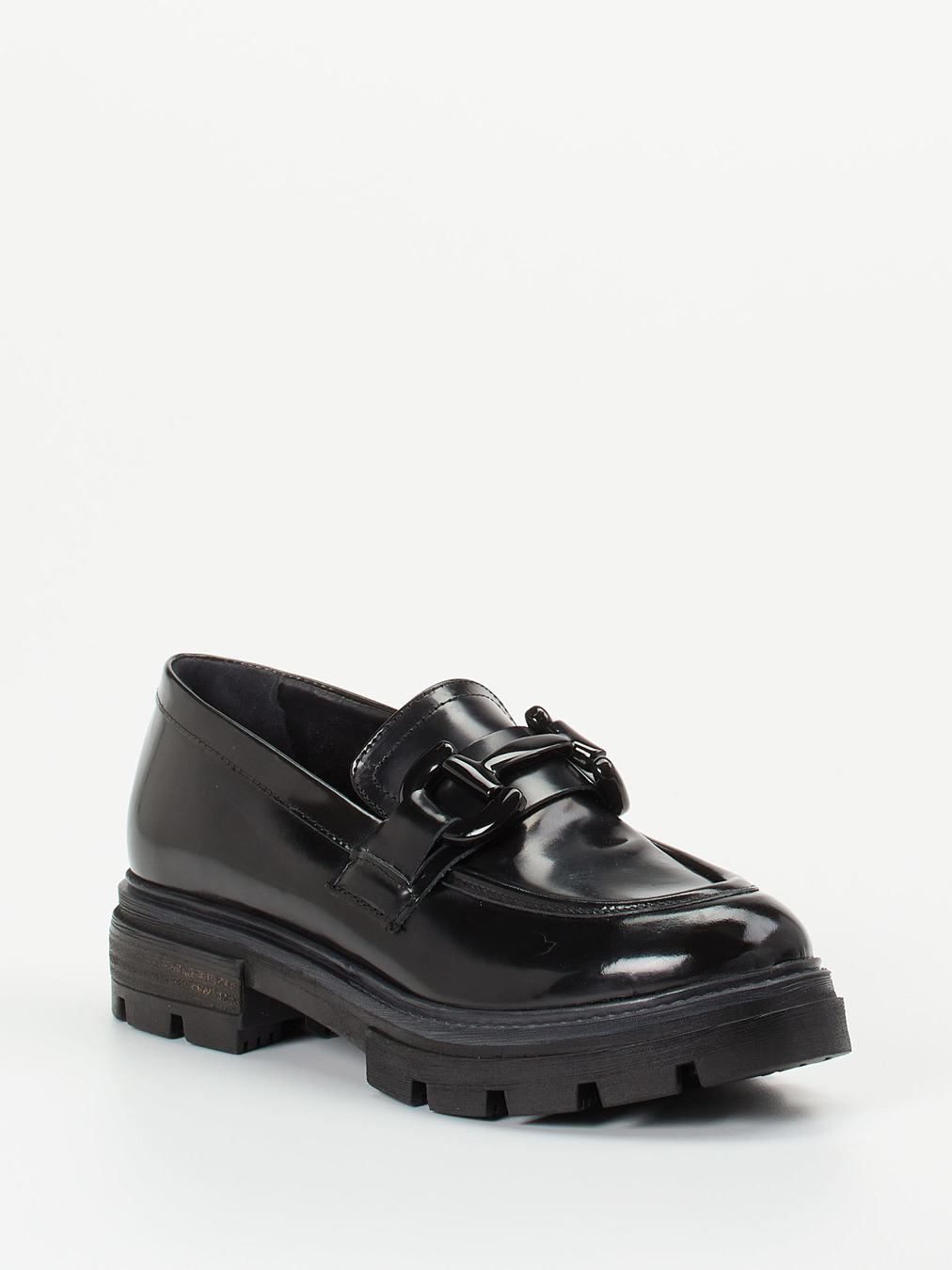 Andrea Sabatini – Loafer aus Hochglanzleder schwarz