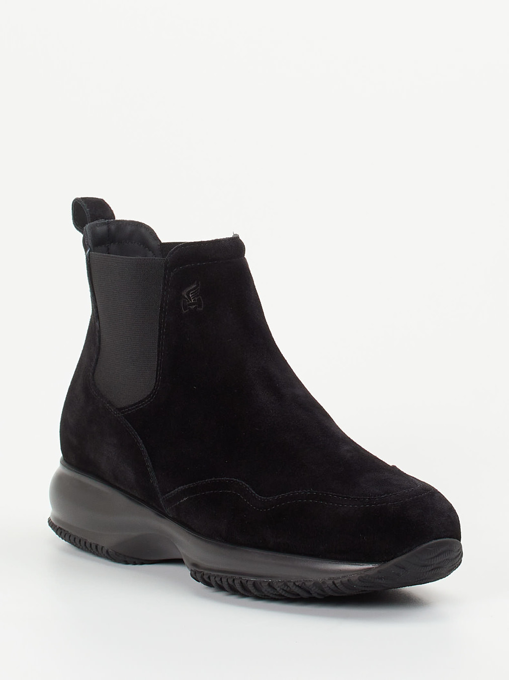 Hogan – Chelsea Boots aus Veloursleder schwarz