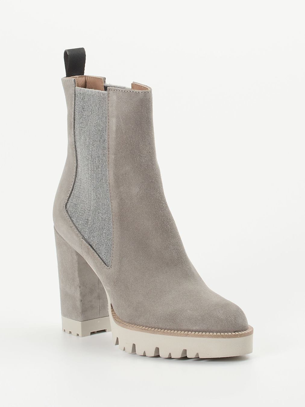Konstantin Starke – Chelsea Boots aus Veloursleder grau