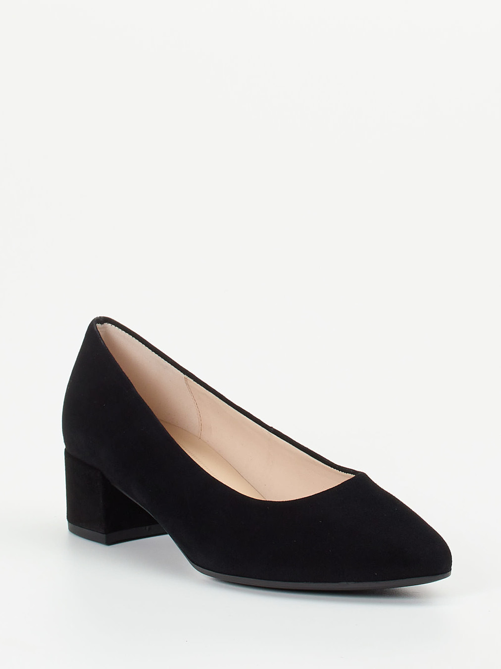 Gabor – Blockabsatz-Pumps aus Veloursleder schwarz