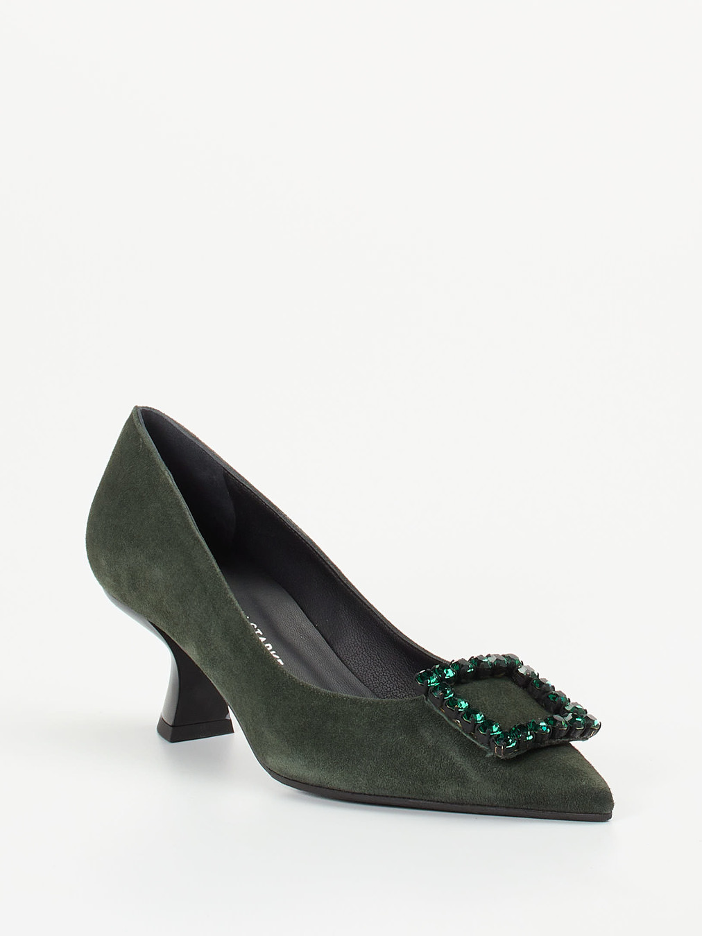 Konstantin Starke – Pumps aus Veloursleder tannengrün