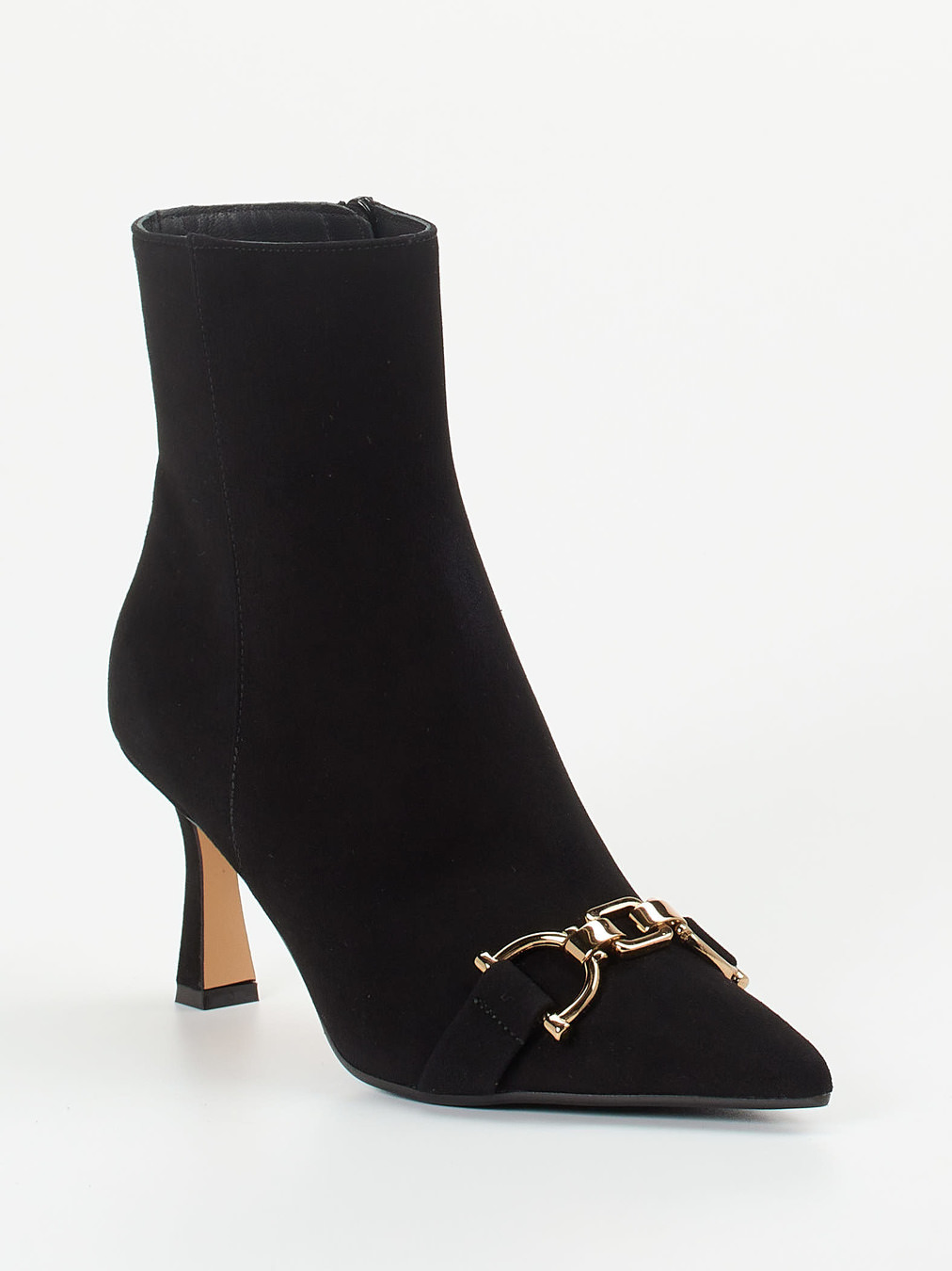 Konstantin Starke – Ankle Boots aus Veloursleder Schwarz