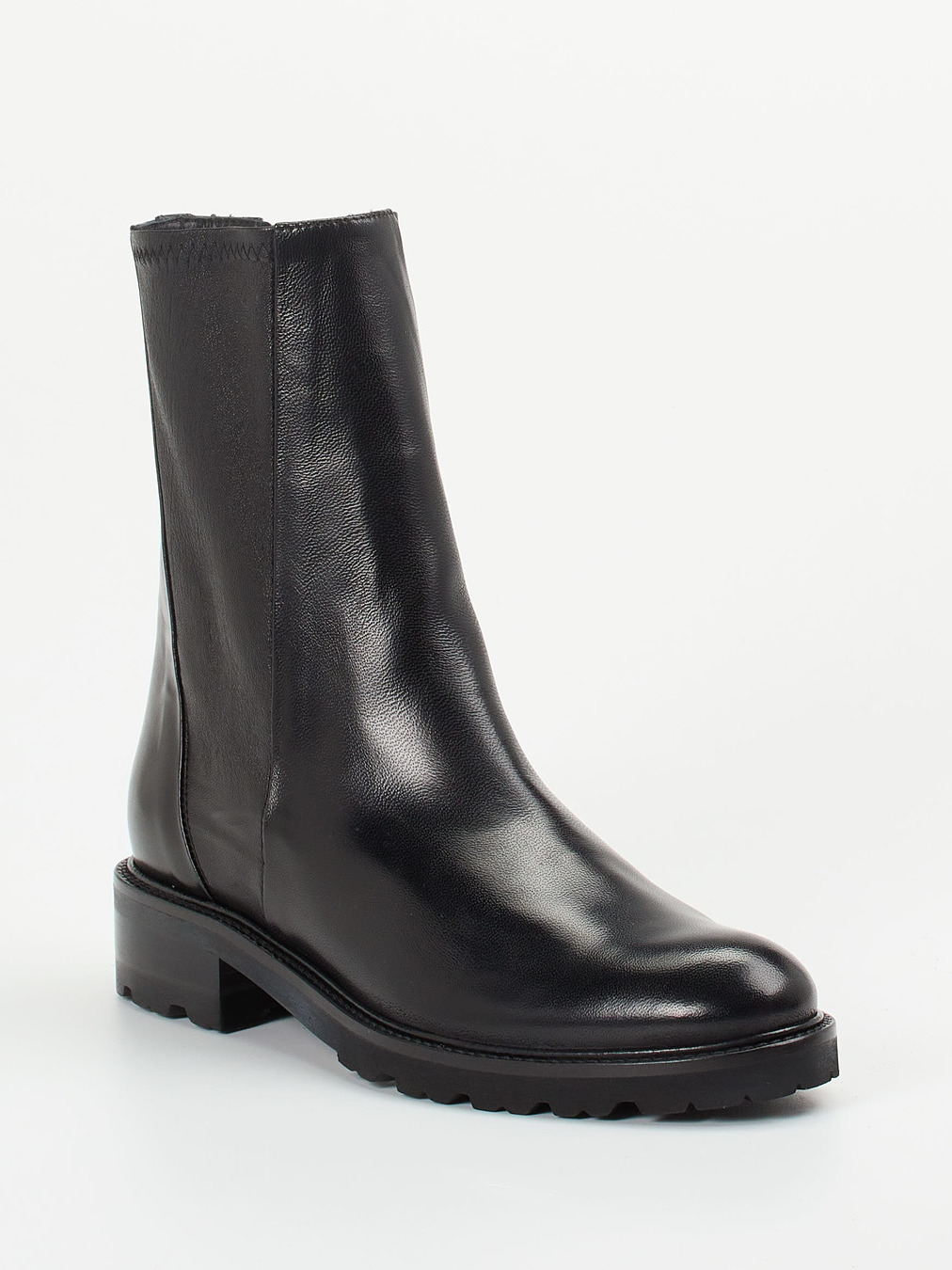 Konstantin Starke – Stiefeletten aus Lammleder Schwarz