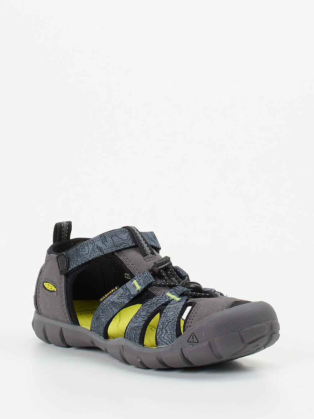 Keen – Outdoorsandalen aus Textil in Grau-Neon