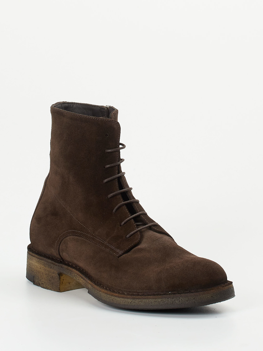 Pantanetti – Schnürboots aus Veloursleder Braun