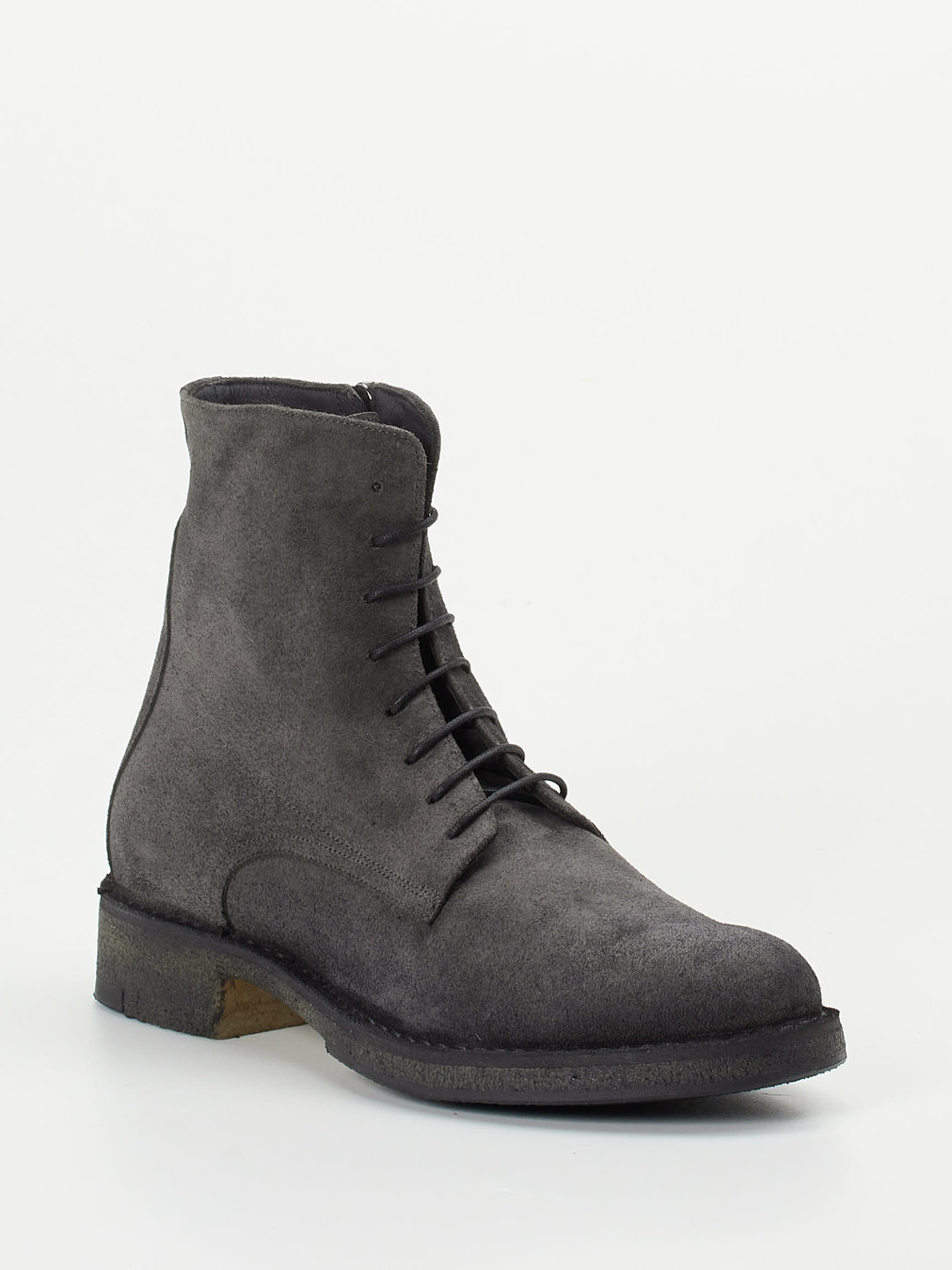 Pantanetti – Schnürboots aus Veloursleder Anthrazit