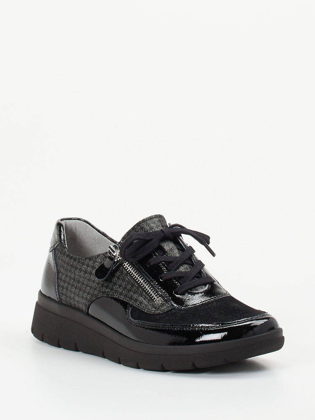 Stuppy – Komfort-Sneaker aus Lackleder schwarz