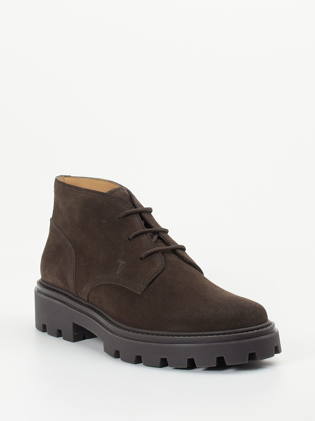 Tod's – Schnürboots aus Veloursleder Dunkelbraun