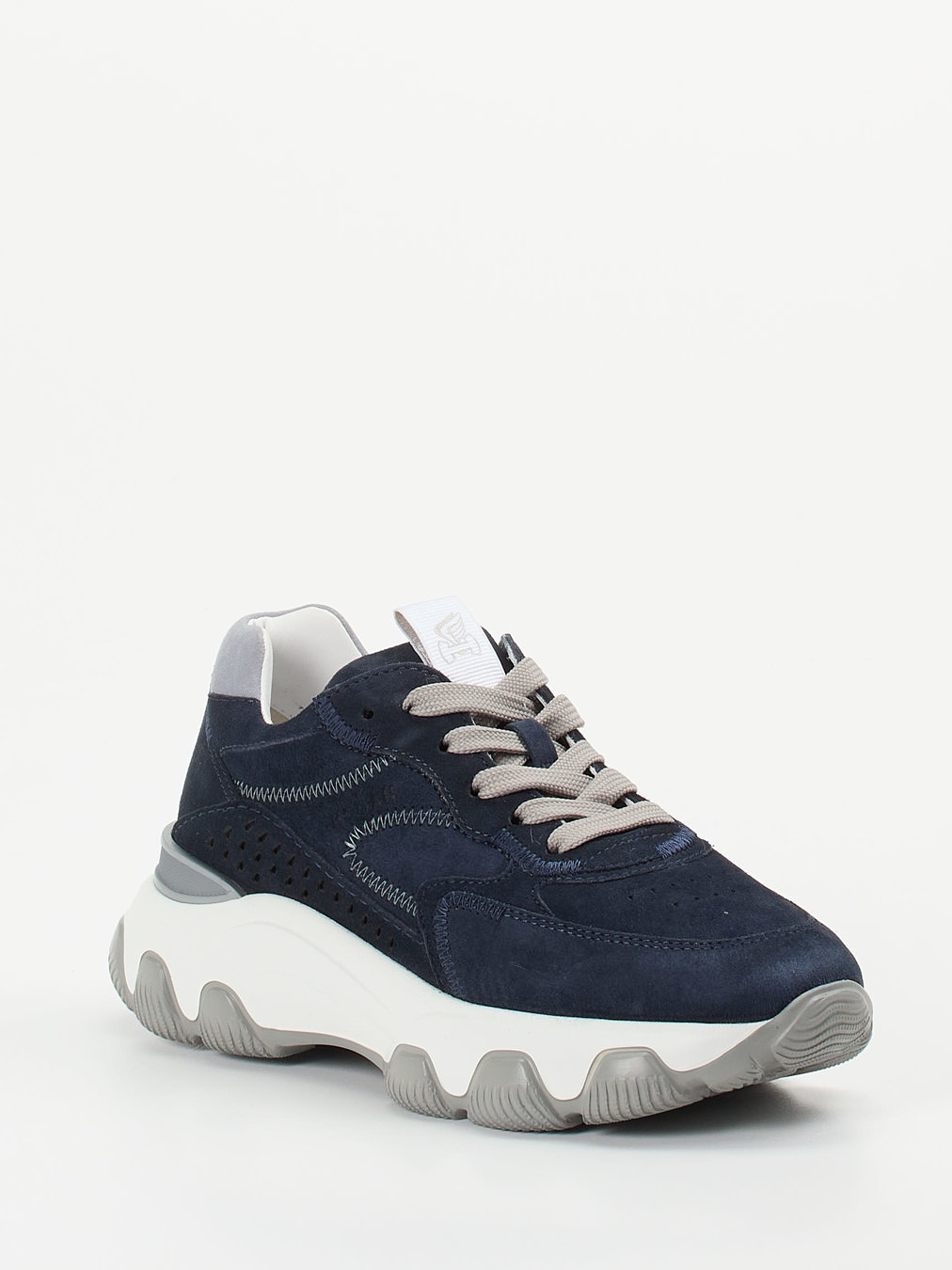Hogan – Chunky Sneaker aus Veloursleder Dunkelblau
