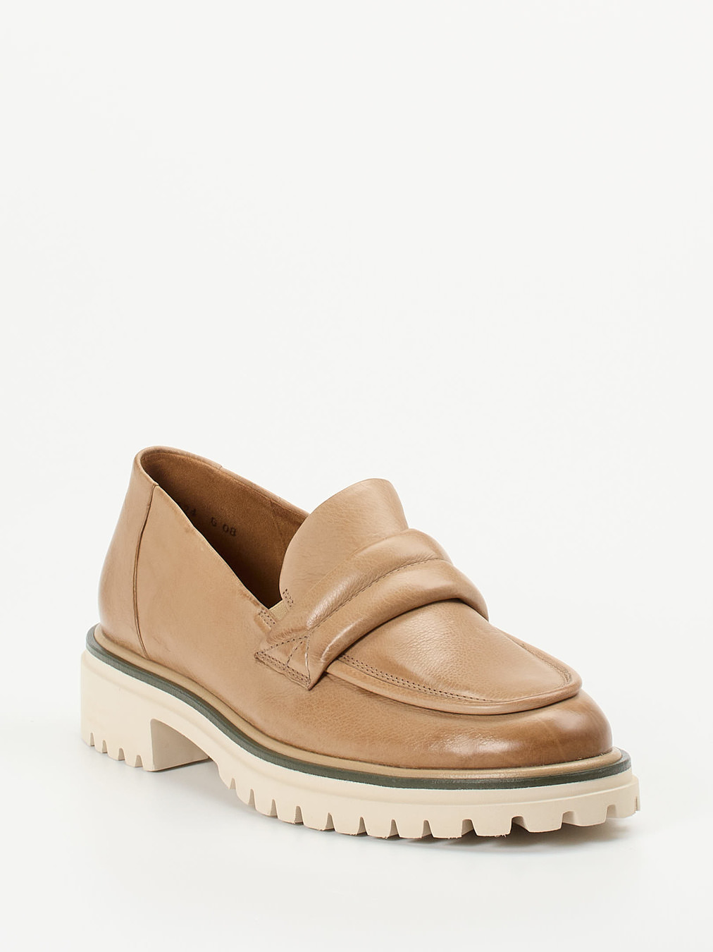 Paul Green – Loafer aus Kalbleder in Cognacbeige