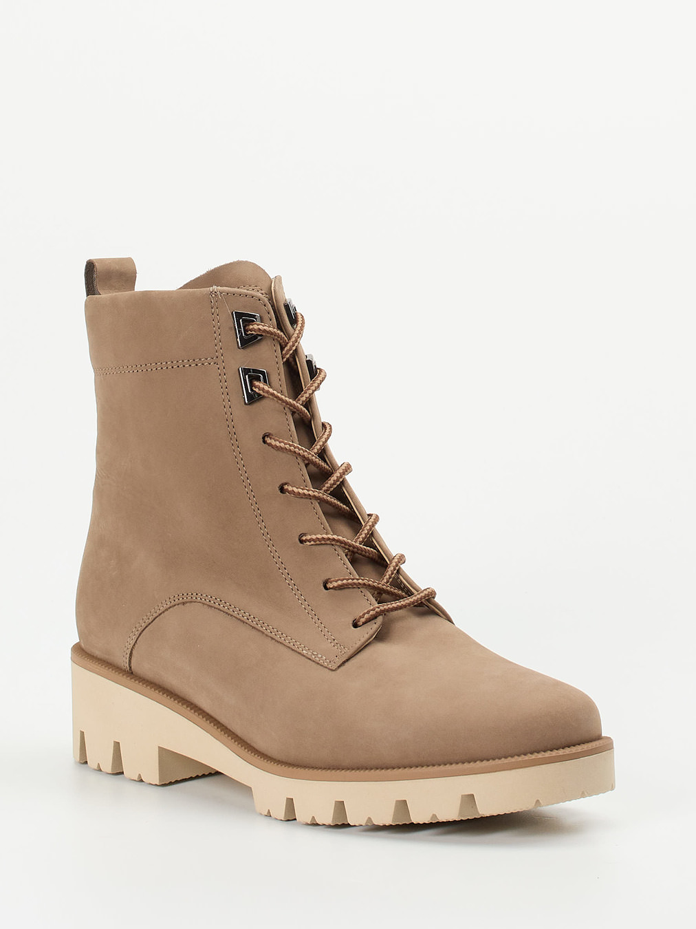 Gabor Comfort – Schnürboots aus Nubukleder beige