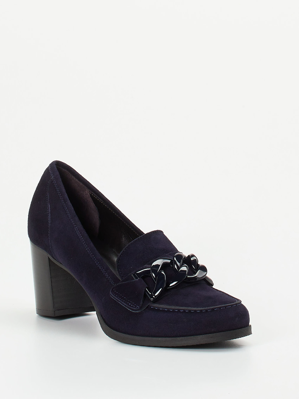 Mannori – Pumps aus Veloursleder in Dunkelblau