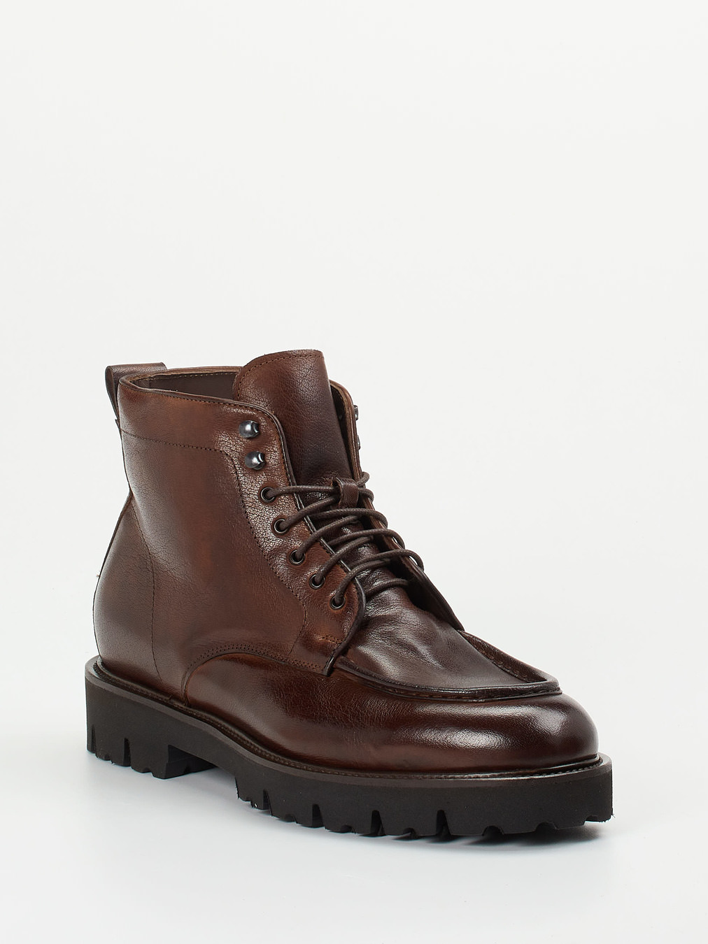 Konstantin Starke – Schnürboots aus Büffelleder Dunkelbraun