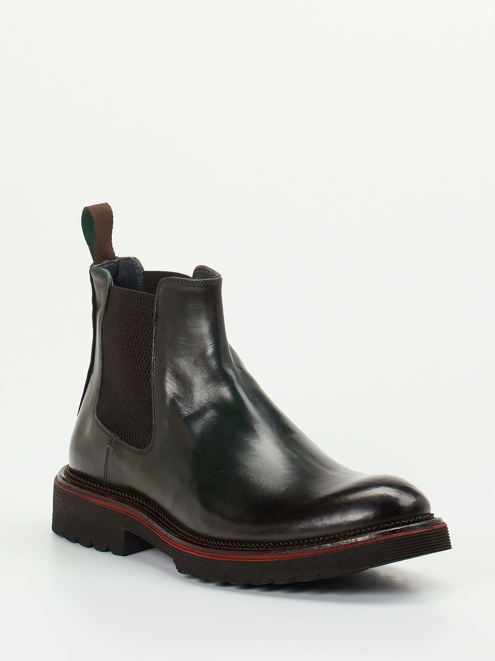 Konstantin Starke – Chelsea Boots aus Kalbleder grün