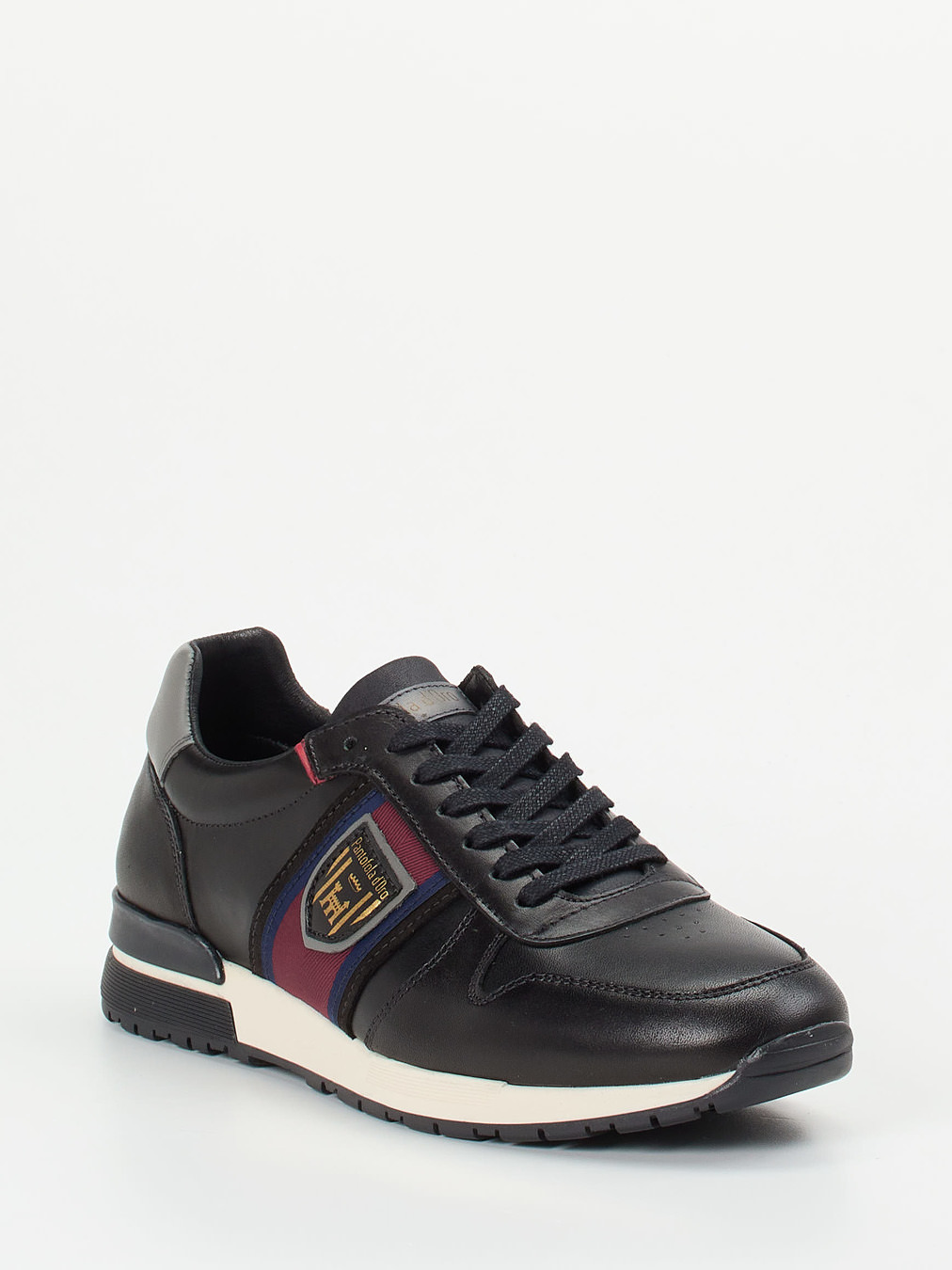 Pantofola d’Oro – Retro-Sneaker aus Kalbleder schwarz