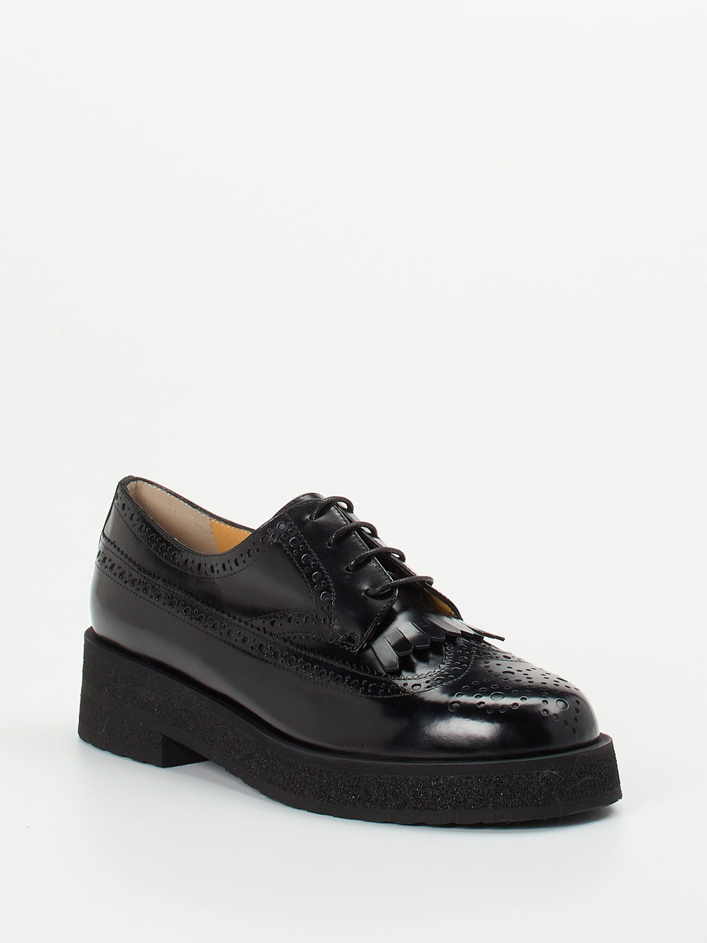 Truman's – Brogues aus Kalbleder in Schwarz