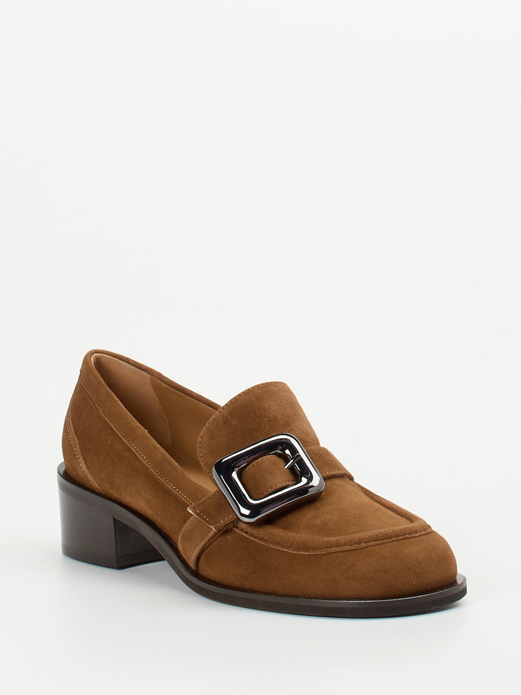 Andrea Puccini – Loafer aus Veloursleder cognacbraun