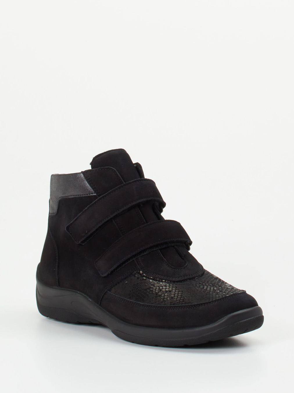 Waldläufer – Komfort-Stiefelette aus Stretch und Veloursleder