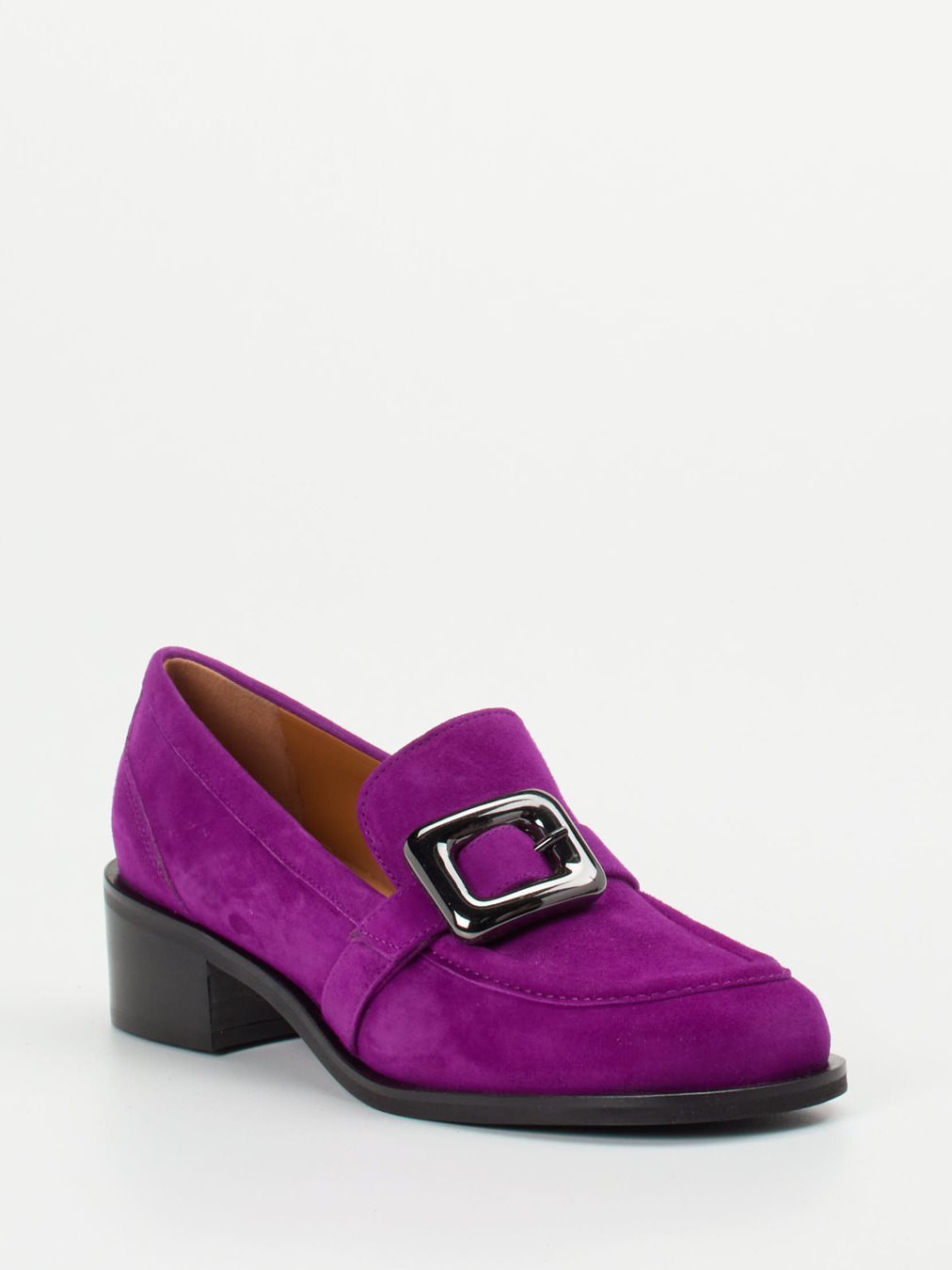 Andrea Puccini – Loafer aus Veloursleder violett