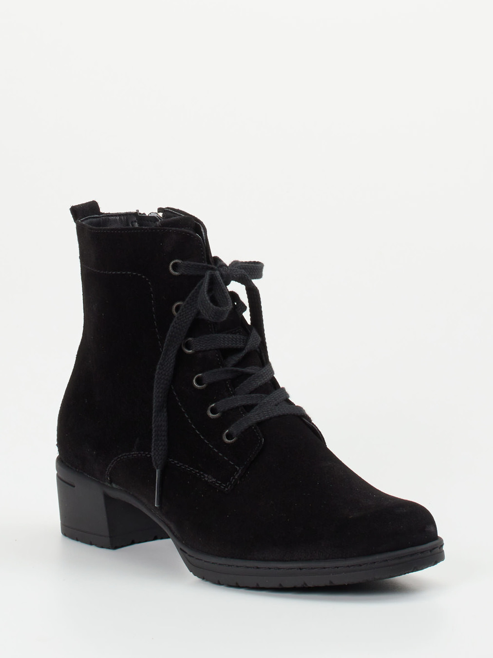 Hartjes – Schnür-Boots aus Veloursleder schwarz