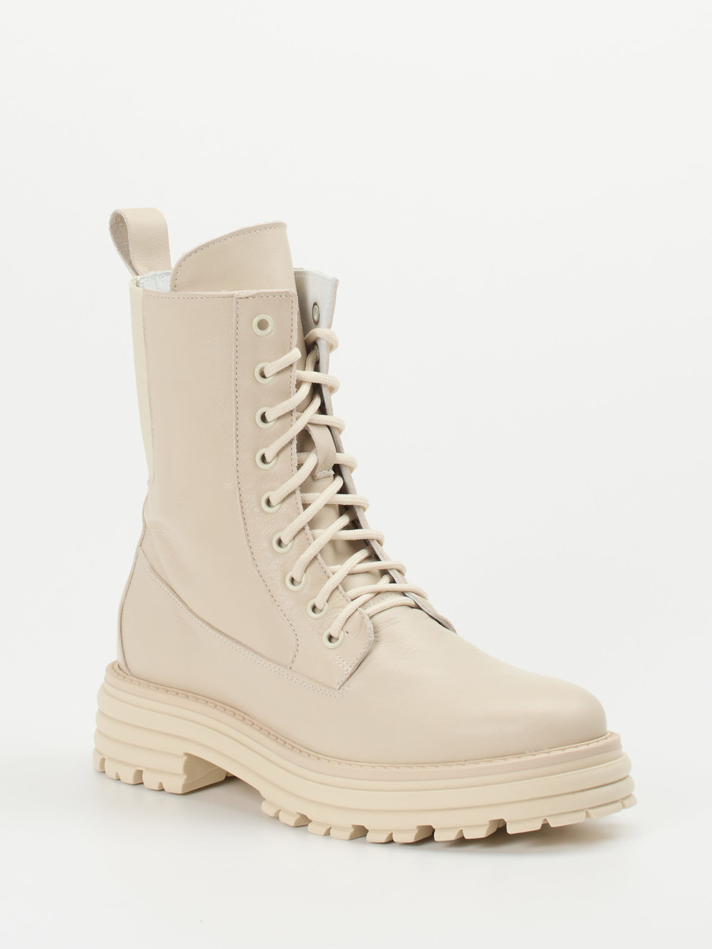 Andrea Puccini – Schnürboots aus Kalbleder Beige