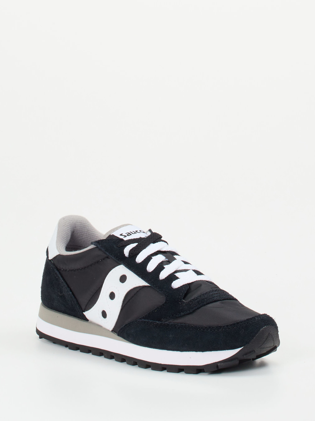 Saucony – Retro-Sneaker aus Textil und Veloursleder schwarz