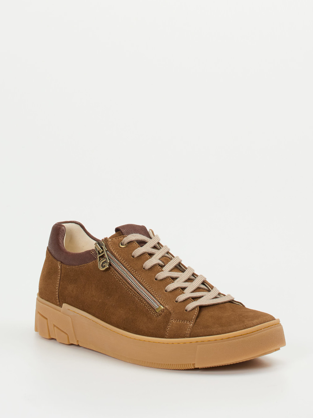 Ganter – Sneaker aus Veloursleder in Rostbraun
