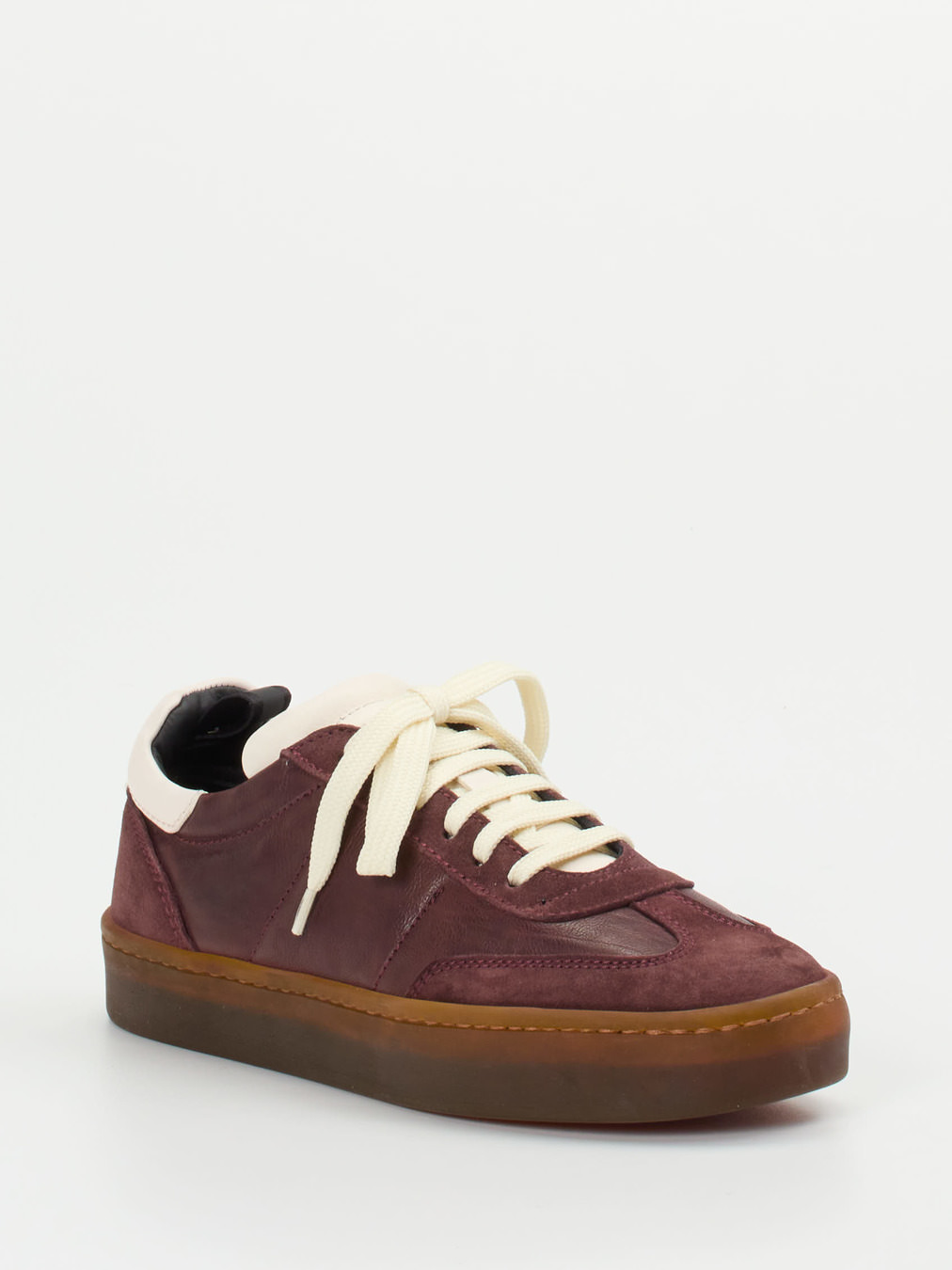Officine Creative – Sneaker aus Veloursleder in Bordeaux
