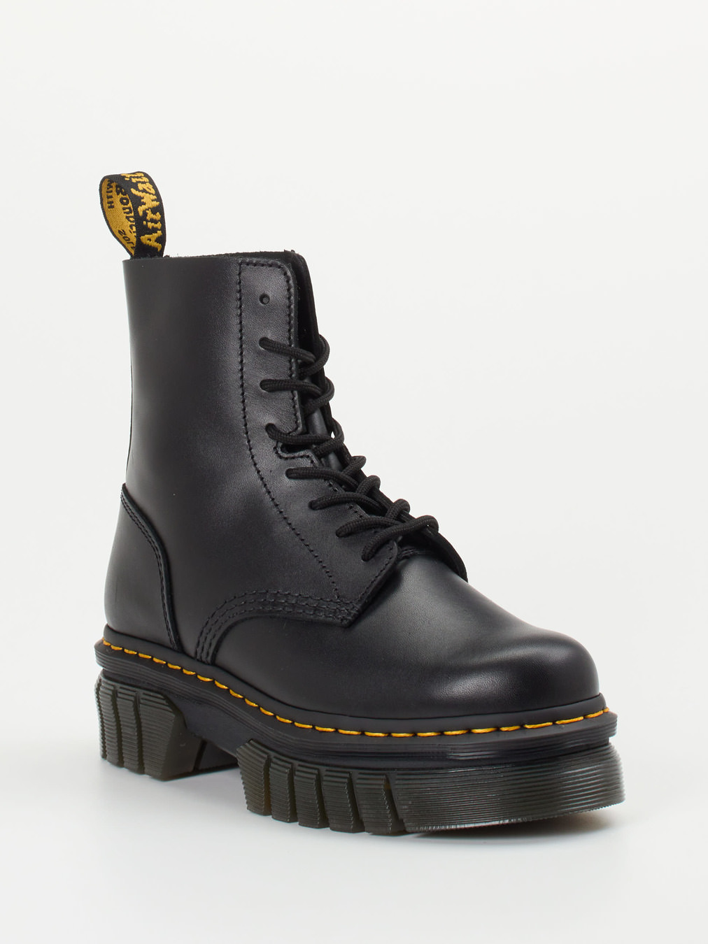 Dr. Martens – Schnürboots aus Kalbleder schwarz