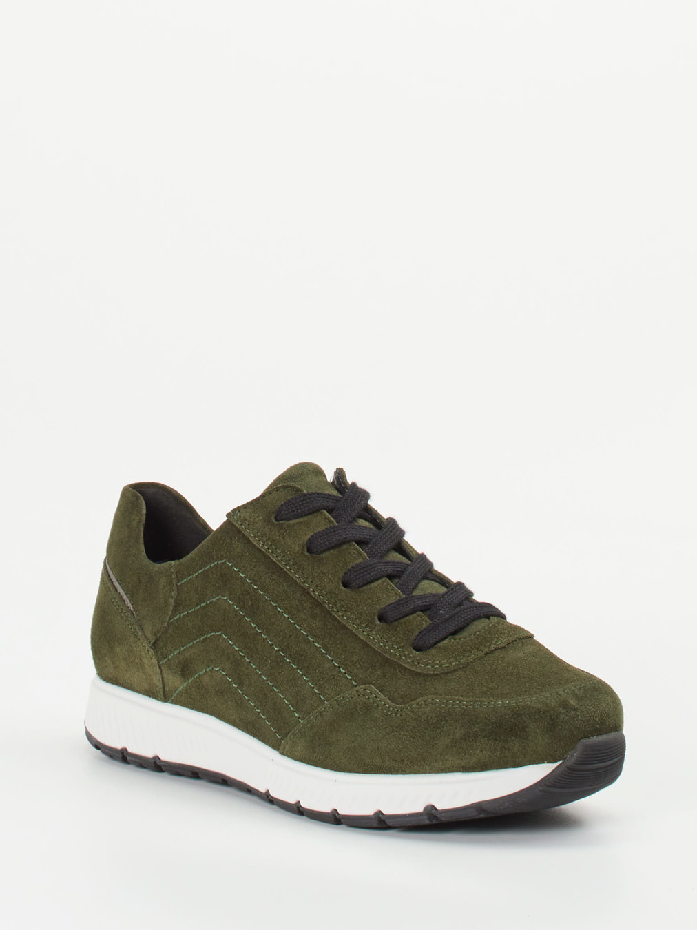 Semler – Komfort-Sneaker aus Veloursleder olivgrün