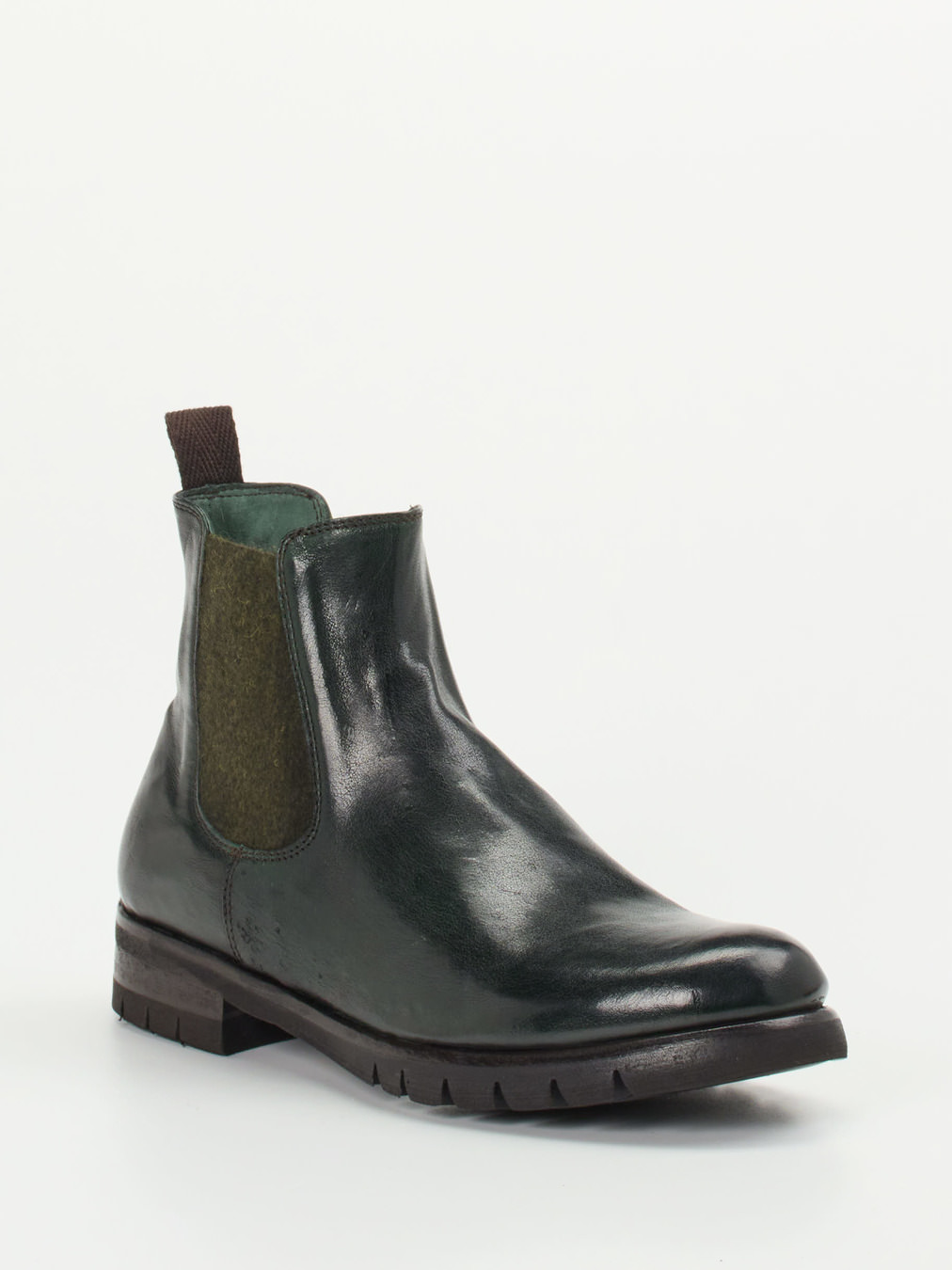 Konstantin Starke – Chelsea Boots aus Känguruleder grün